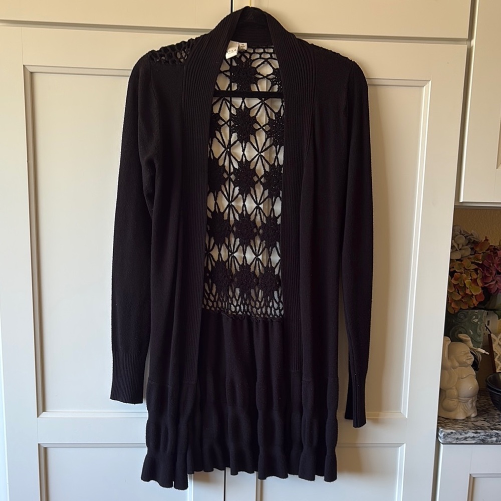 VILA Black Open Knit Sweater